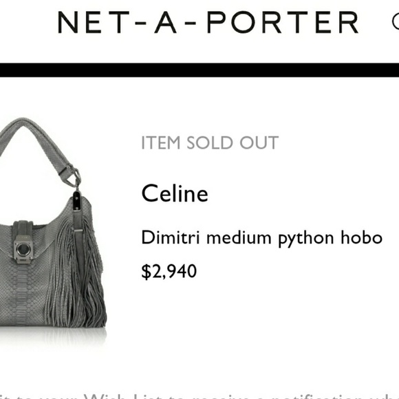 CELINE Dimitri Medium Python Hobo - Picture 3 of 7